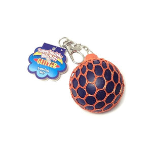 Grin Studios Glitter Super Squishy Blob Ball Keychain - Blue/Orange (1 Count) - DollarFanatic.com