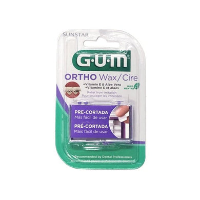 Gum Ortho Mint Wax with Vitamin E/Aloe Vera (Precut Pieces) Relief from Irritation - DollarFanatic.com
