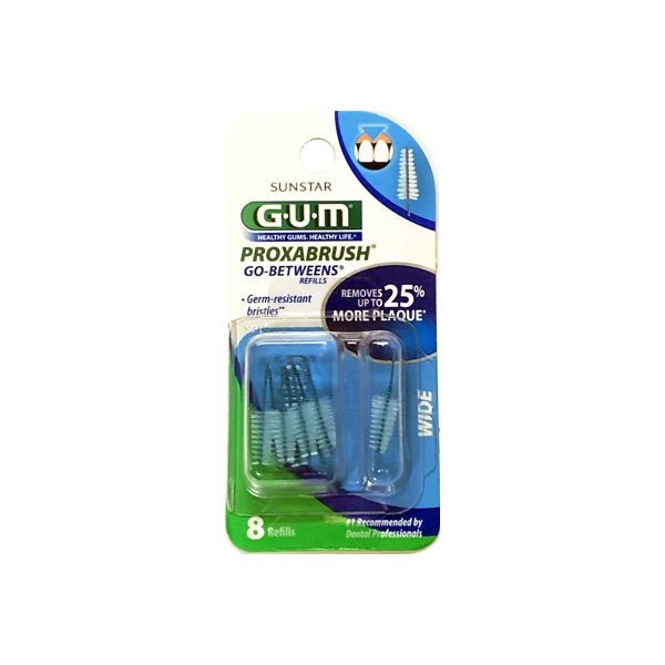 Gum Proxabrush Go-Betweens Bristle Refills (8 Pack - DollarFanatic.com