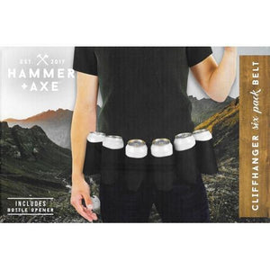 Hammer + Axe Cliffhanger Six Pack Belt Caddy (Holds 6 Cans or Bottles) Includes Opener - DollarFanatic.com