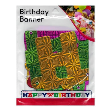 Happy Birthday Prism Foil Party Banner (60