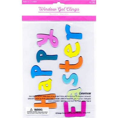 Happy Easter Window Gel Clings Set - DollarFanatic.com