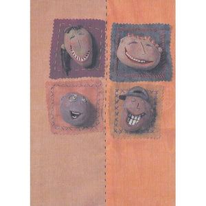Happy Faces Blank Greeting Card with Envelope - DollarFanatic.com