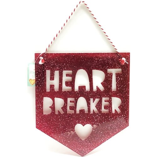 Heart Breaker Die-Cut Plastic Hanging Sign (8