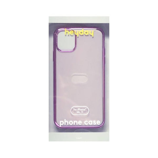 HeyDay iPhone 11 Protective Phone Case (Clear/Purple) Also fits iPhone XR - Dollar Fanatic