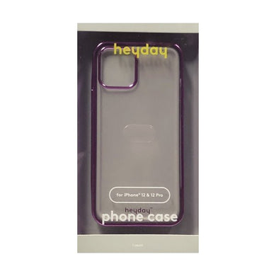 HeyDay iPhone 12 Protective Phone Case (Clear/Purple) Also fits iPhone 12 Pro - DollarFanatic.com