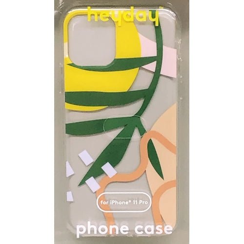 HeyDay iPhone Clear Hard Shell Phone Case Cover with Rubber Bumpers - Multicolor Tropic (For iPhone 11 Pro) - Dollar Fanatic