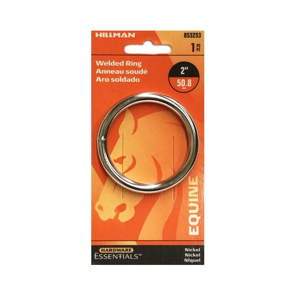 Hillman 2" Welded Ring - Nickel (853253) Light Duty - DollarFanatic.com