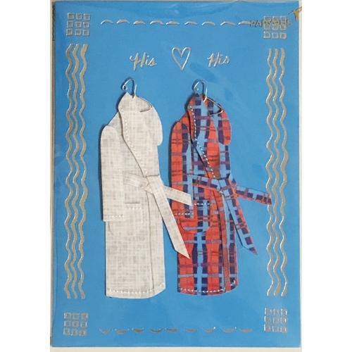 His & His Happy Anniversary Greeting Card with Envelope - DollarFanatic.com