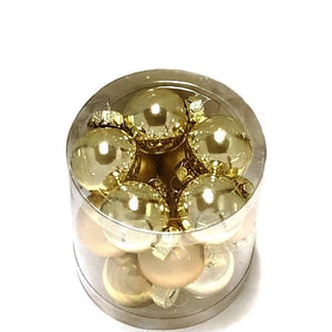 Holiday Style Glass Mini Ball Ornaments - Shiny/Matte (15 Count) Select Color - DollarFanatic.com