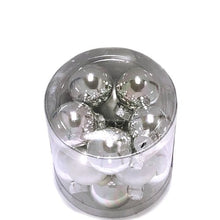Holiday Style Glass Mini Ball Ornaments - Shiny/Matte (15 Count) Select Color - DollarFanatic.com