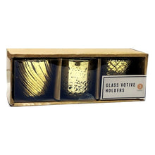 Horizon Decorative Glass Votive Candle Holders (3-Piece Set) Select Style - DollarFanatic.com