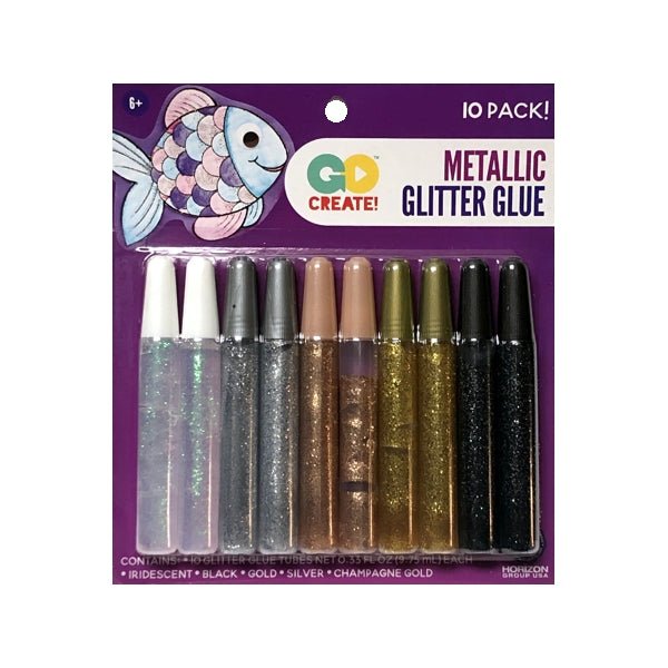Horizon Metallic Glitter Glue (10 Pack) - DollarFanatic.com