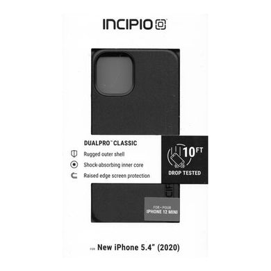 Incipio DualPro Classic Dual-Layer Protective Phone Case for iPhone 12 Mini (Black) - DollarFanatic.com