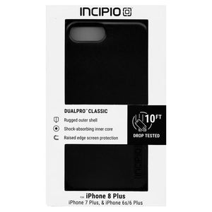 Incipio DualPro Classic Dual-Layer Protective Phone Case for iPhone 8 Plus (Black) Also fits iPhone 7 Plus, iPhone 6s/6 Plus - DollarFanatic.com