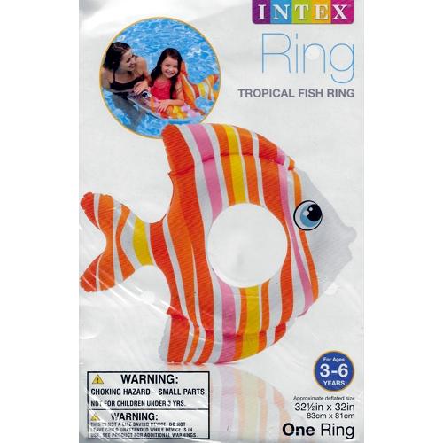 Intex Tropical Fish Ring Pool Float - Orange/Pink (For Ages 3-6 Years) - DollarFanatic.com