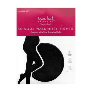 Isabel Opaque Maternity Tights - Black (Select Size) Expands with Your Growing Belly - DollarFanatic.com