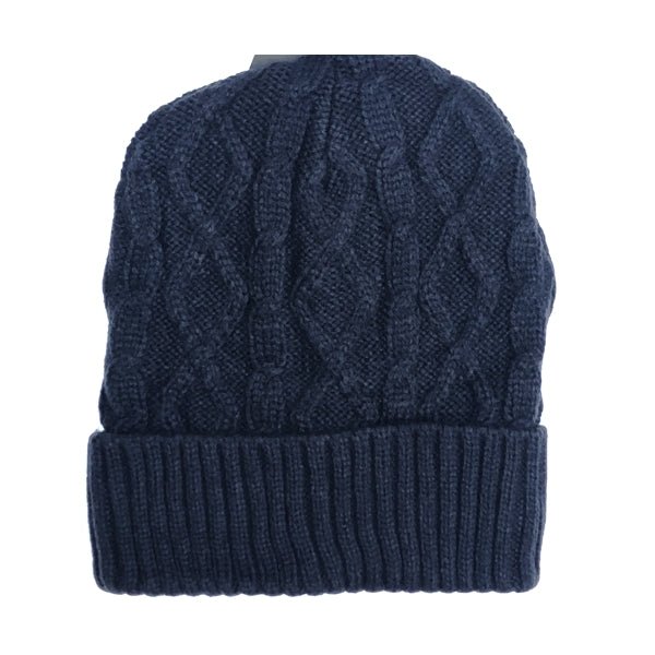 Kedi Designs Textured Diamond Cable Knit Beanie Hat - Ribbed Cuff (Select Color) Warm, Faux Fur Lining - DollarFanatic.com