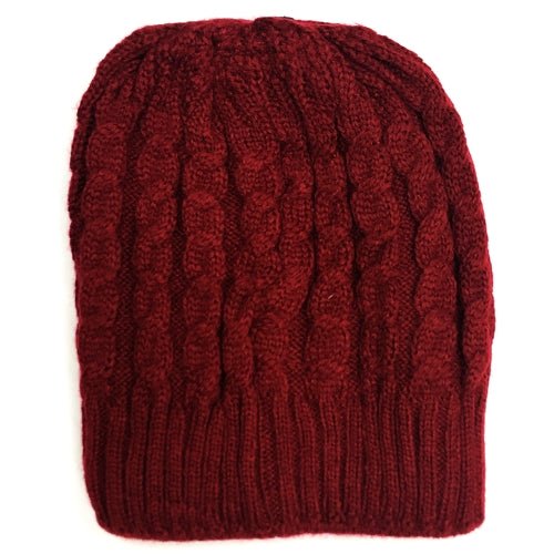Kedi Designs Twisted Cable Knit Beanie Hat - Textured Ribbed (Select Color) Warm, Fitted Design - DollarFanatic.com