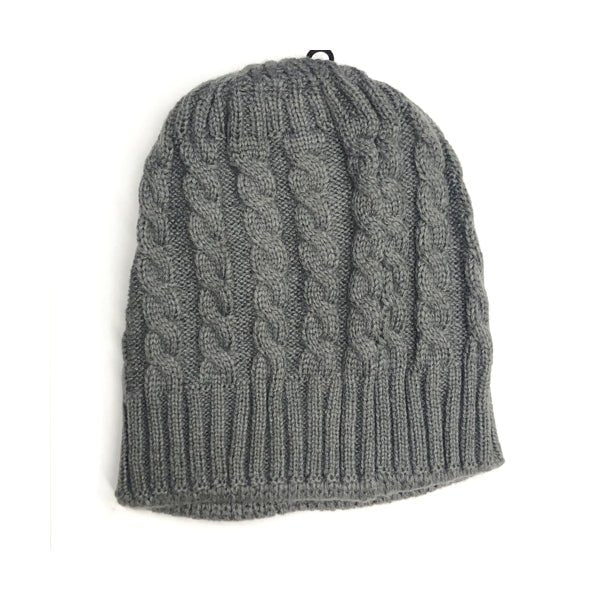 Kedi Designs Twisted Cable Knit Beanie Hat - Textured Ribbed (Select Color) Warm, Fitted Design - DollarFanatic.com