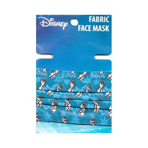 Kids 2-Layer Pleated Fabric Face Mask with Ear Loops - Frozen Olaf (1 Count) - DollarFanatic.com