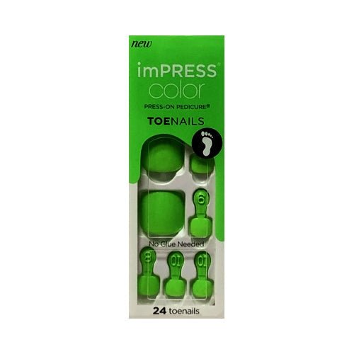Kiss imPress Color Press-On Pedicure ToeNails Kit - Select Color (27-Piece Kit) One Step Gel Pedicure - DollarFanatic.com