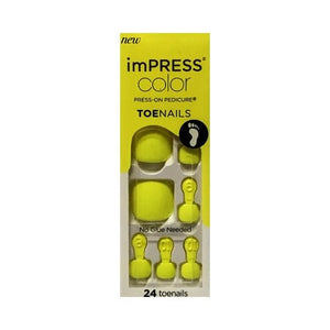 Kiss imPress Color Press-On Pedicure ToeNails Kit - Select Color (27-Piece Kit) One Step Gel Pedicure - DollarFanatic.com