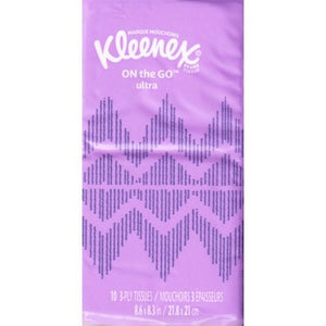 Kleenex 3-Ply Facial Tissues Pack (10 count) Pocket Travel Size - DollarFanatic.com