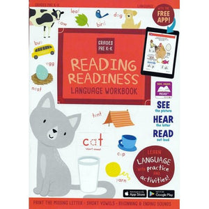 Language Reading Readiness Workbook - Grade PreK-K (32 Pages) For ages 3-5 - DollarFanatic.com