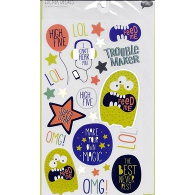 LOL Monster Removable Locker/Wall Decals (26 Count Sheet) - DollarFanatic.com