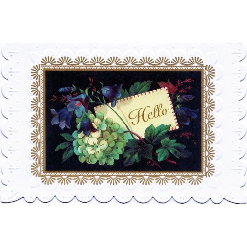 Long Distance Hello Embossed Greeting Card with Envelope (5