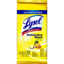 Lysol To Go Disinfecting Wipes - Lemon Scent (15 Pack) - DollarFanatic.com