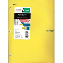 Mead Five Star 2-Pocket Plastic Portfolio Folder (Select Color) - DollarFanatic.com
