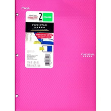Mead Five Star 2-Pocket Plastic Portfolio Folder (Select Color) - DollarFanatic.com