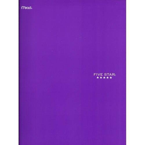 Mead Five Star 2-Pocket Prong Portfolio Folder (Select Color) Durable Cardstock - DollarFanatic.com