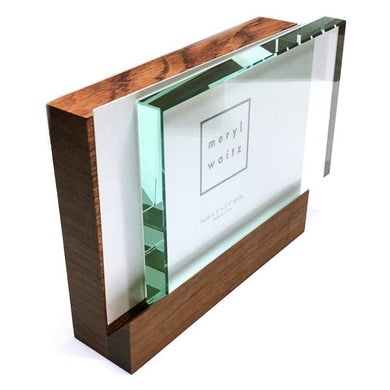 Meryl Waitz Premium Glass Floating Picture Wood Photo Frame (Holds 5