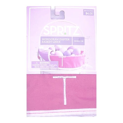 Monogram Wide Basket Liner - Pink/Purple Reversible (16