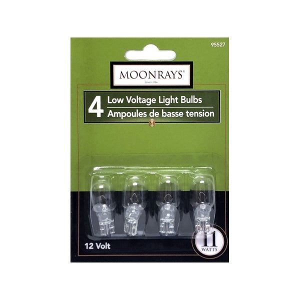 Moonrays 11-Watt Clear T5 Wedge Base 12-Volt Landscape Garden Incandescent Replacement Light Bulbs - 95527 (4 Pack) - DollarFanatic.com