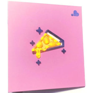More than Magic Light-Up 1.5" Hardcover 3-Ring Notebook Binder - Pizza (Pink) - DollarFanatic.com