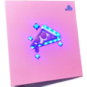 More than Magic Light-Up 1.5" Hardcover 3-Ring Notebook Binder - Pizza (Pink) - DollarFanatic.com