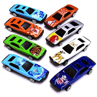 Motor World Assorted Die-Cast Cars - Animal Prints (8 Pack) - DollarFanatic.com