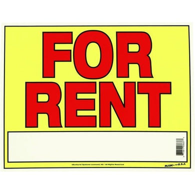 Neon Yellow For Rent Sign (11