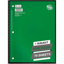 Norcom 1-Subject Wide Ruled 8" x 10.5" Spiral Notebook (70 Sheets) Micro-Perforated for Clean Tear-Outs - DollarFanatic.com