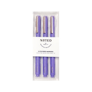 Noted by Post-it Permanent Markers - Purple (3 Pack) Includes 1 of Each Fine Point, Chisel Tip and Broad Tip - DollarFanatic.com