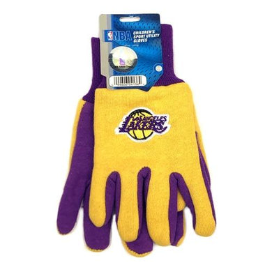 Novelty Lakers Kids Sport Utility Gloves - (Purple/Gold) - DollarFanatic.com