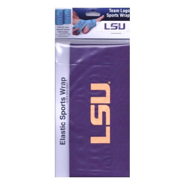 Novelty LSU Tigers Purple Elastic Bandage Sports Wrap with Clips (3