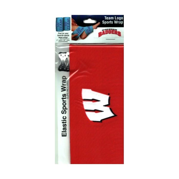 Novelty Wisconsin Badgers Red Elastic Bandage Sports Wrap with Clips (3