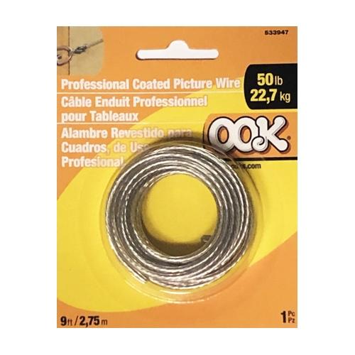 Ook Professional Coated Picture Wire 50 lb. - 533947 (9 ft) - DollarFanatic.com