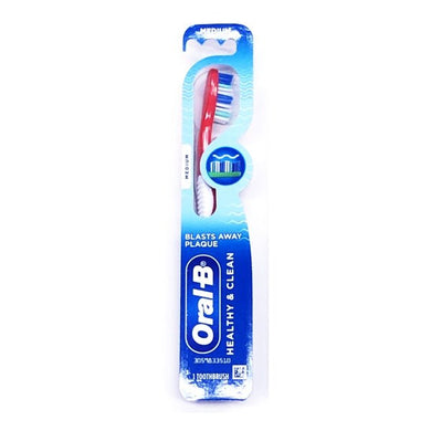 Oral-B Healthy Clean Toothbrush - Medium (1 Count) Select Color - DollarFanatic.com