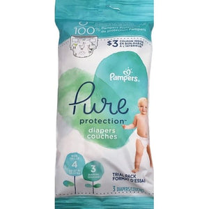 Pampers Pure Protection Baby Diapers - Size 4 (3 Pack) - DollarFanatic.com